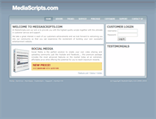 Tablet Screenshot of mediascripts.com
